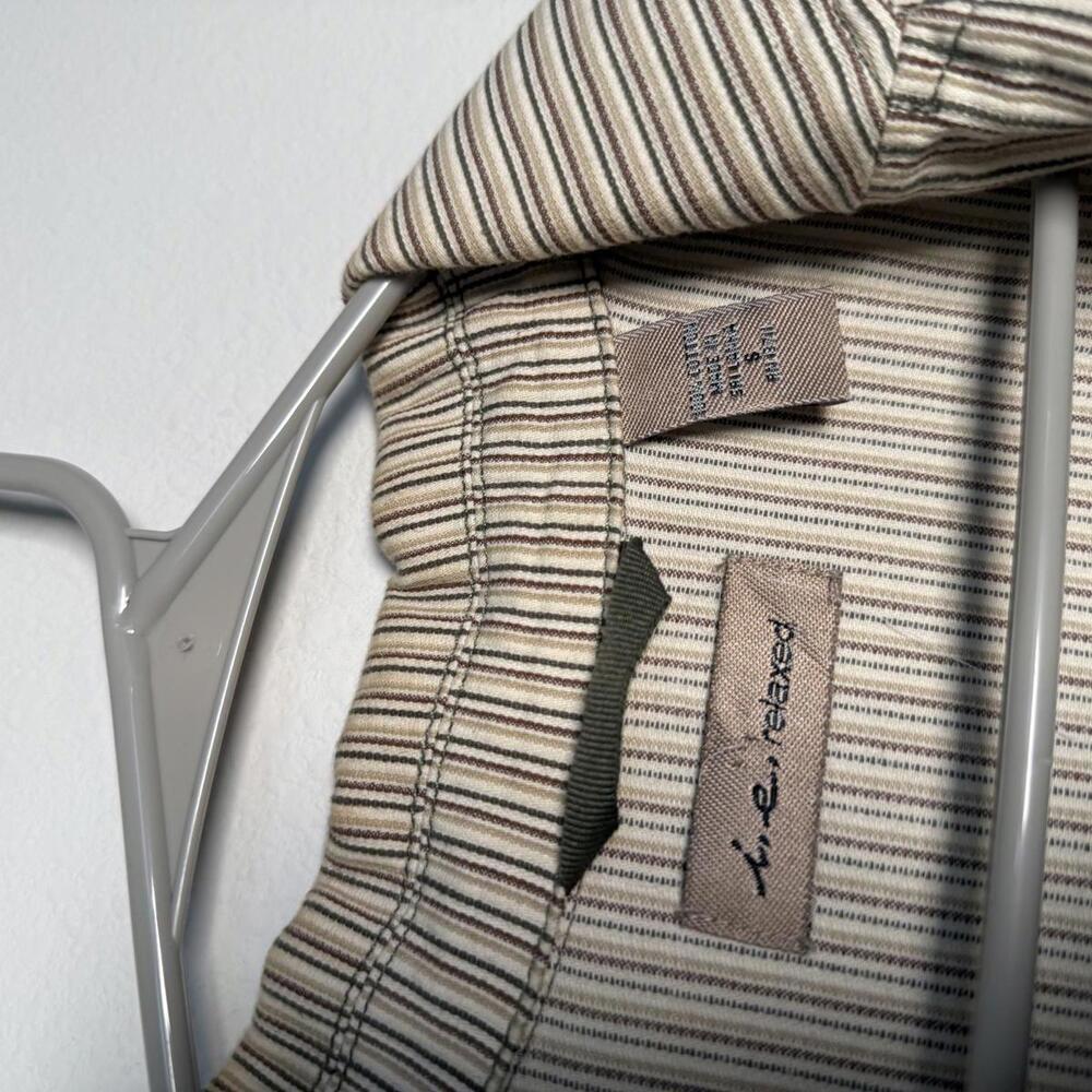 Y2K Indie vanguard Preppy Beige Striped Blazer Jacket - Picture 4 of 6